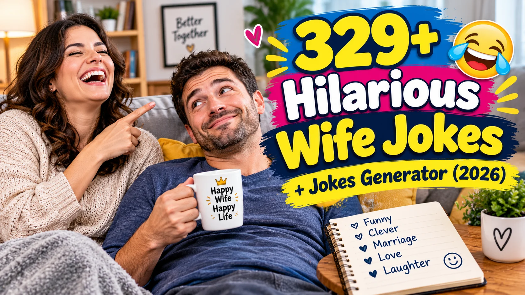 329+ Hilarious Wife Jokes + Jokes Generator (2026)